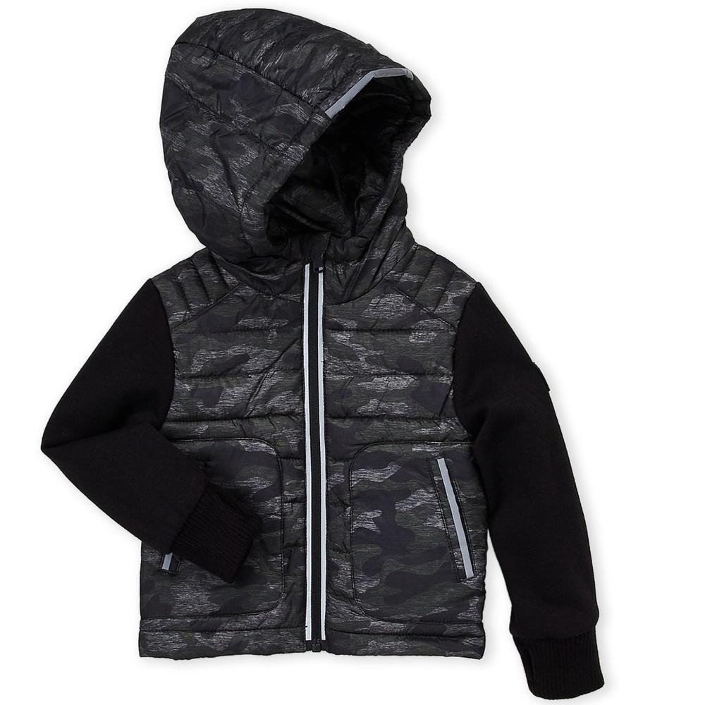 MICHAEL KORS Toddler Camouflage 2fer Puffer Jacket